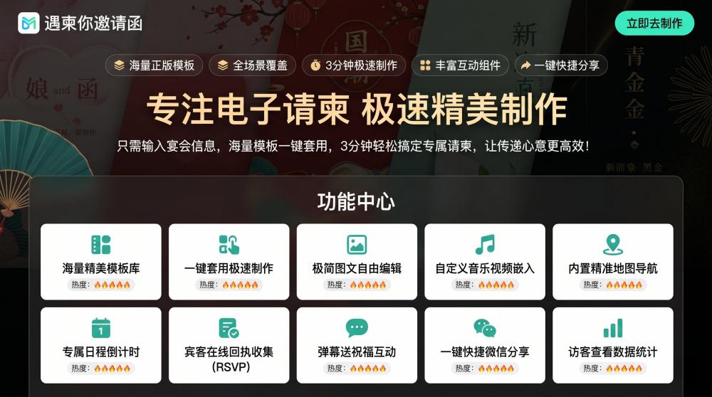 点赞祝福款电子请柬✨高互动氛围感请柬，轻松拿捏仪式感